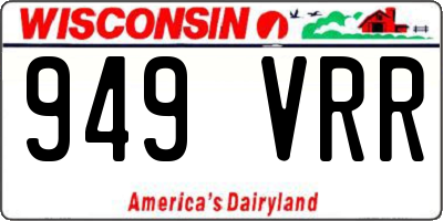 WI license plate 949VRR