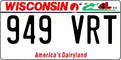 WI license plate 949VRT