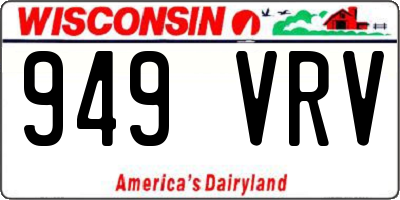 WI license plate 949VRV