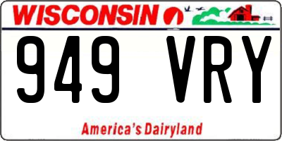 WI license plate 949VRY