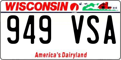 WI license plate 949VSA