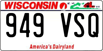 WI license plate 949VSQ