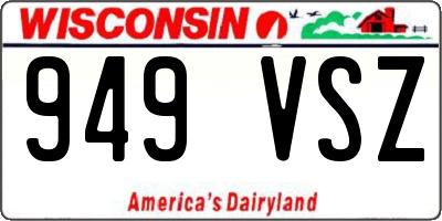 WI license plate 949VSZ