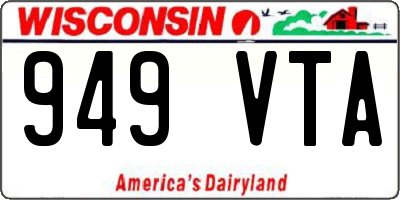 WI license plate 949VTA