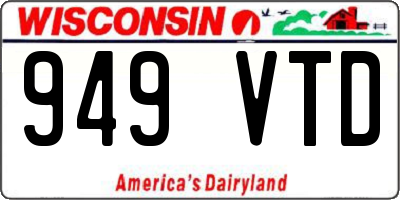 WI license plate 949VTD