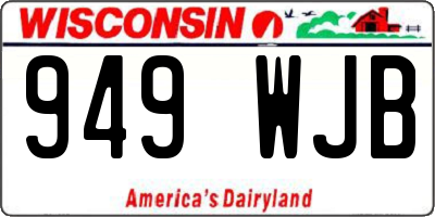 WI license plate 949WJB