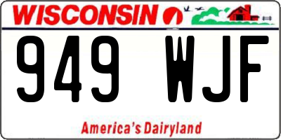 WI license plate 949WJF