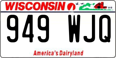WI license plate 949WJQ
