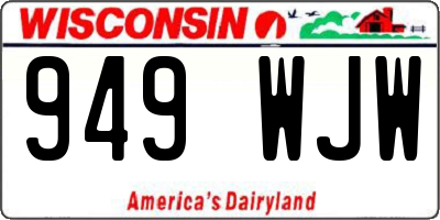 WI license plate 949WJW