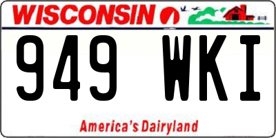 WI license plate 949WKI