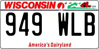 WI license plate 949WLB
