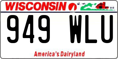 WI license plate 949WLU