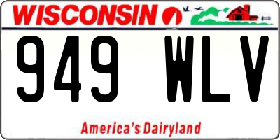 WI license plate 949WLV