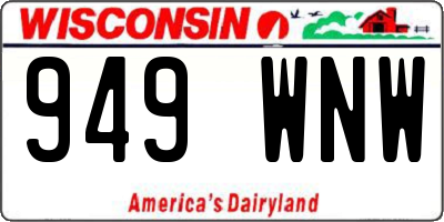 WI license plate 949WNW