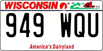 WI license plate 949WQU