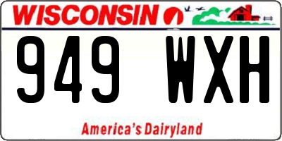 WI license plate 949WXH