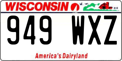 WI license plate 949WXZ