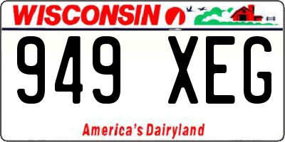 WI license plate 949XEG