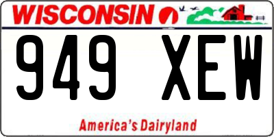 WI license plate 949XEW