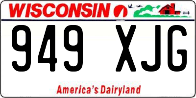 WI license plate 949XJG