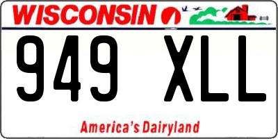 WI license plate 949XLL