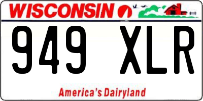 WI license plate 949XLR