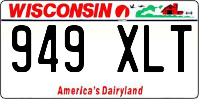 WI license plate 949XLT