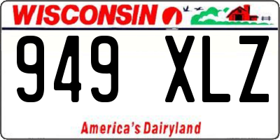 WI license plate 949XLZ