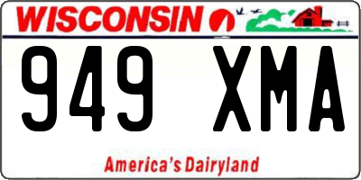 WI license plate 949XMA