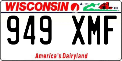 WI license plate 949XMF