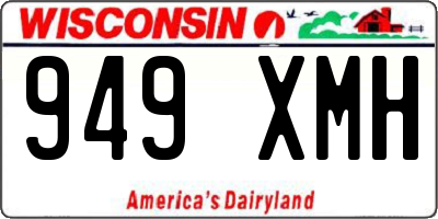 WI license plate 949XMH