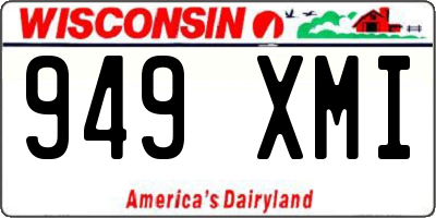WI license plate 949XMI