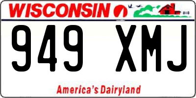 WI license plate 949XMJ