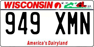 WI license plate 949XMN