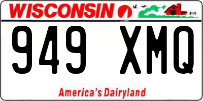 WI license plate 949XMQ