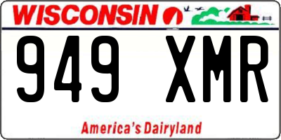 WI license plate 949XMR