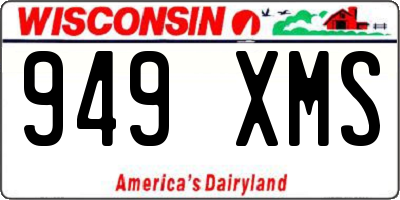 WI license plate 949XMS