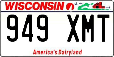 WI license plate 949XMT