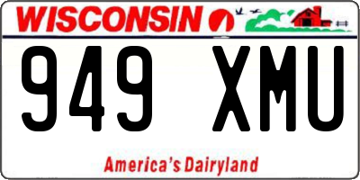 WI license plate 949XMU