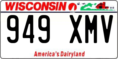WI license plate 949XMV