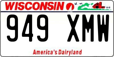 WI license plate 949XMW