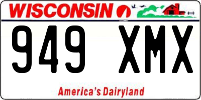 WI license plate 949XMX