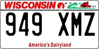 WI license plate 949XMZ
