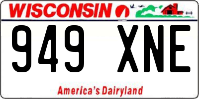 WI license plate 949XNE