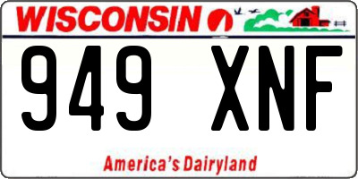 WI license plate 949XNF