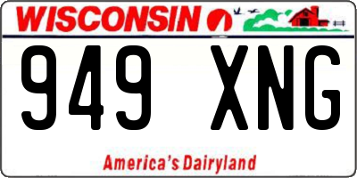WI license plate 949XNG