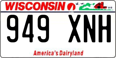WI license plate 949XNH