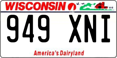 WI license plate 949XNI