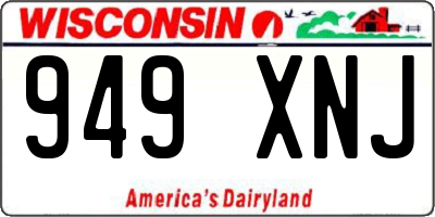 WI license plate 949XNJ