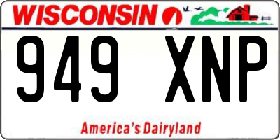 WI license plate 949XNP